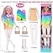 iBayda 6 Pack Fashion 11.5 inch American Toy Prinecess Dolls Playset with Outfits Dress Design and Accessories Like Handbag Hat Crown Necklace Suitcase (Gift Box Package)
