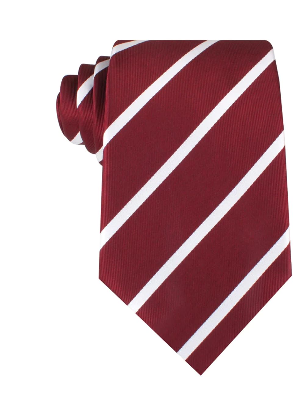 Bhhjkk Unisex Royal Burgundy Stripes Stripes Necktie Casual Ties For Men - Perfect Neck Tie For Groomsmen Wedding Ties Or Formal Occasions