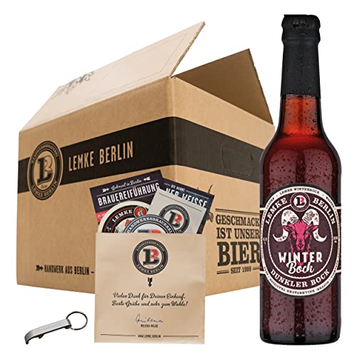 LEMKE Berlin Winterbock | Bockbier, dunkler Bock, Starkbier | Bier Geschenk für Männer, Winterbier, Berliner Craft Beer, Tasting (20 x 0,33 l) | inkl. 0,80 Euro Pfand Cover