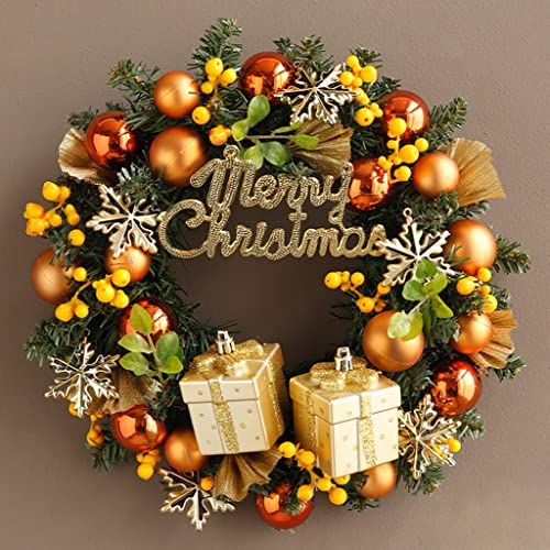 Couronne de Noël artificielle avec lumières LED durables pour fenêtre