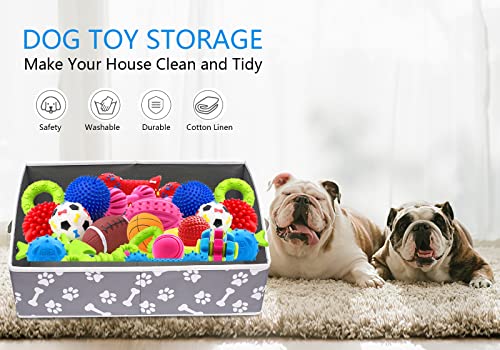 Morezi Dog toy box pet toy storage shallow baskets large perfect for living room area playroom, closet - Image 2