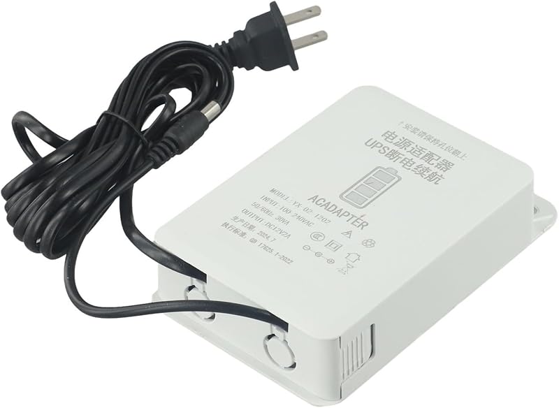 Interfaz de respaldo de batería Mini UPS DC 12V-2A con capacidad de 6000mAh para WiFi, enrutador, módem y cámaras de seguridad - Adaptador de fuente de alimentación ininterrumpida para uso en exteriores