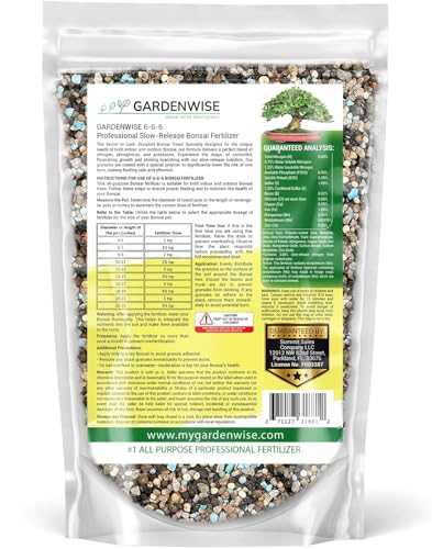 Image of GARDENWISE Bonsai Fertilizer Pellets - Slow-Release Bonsai Tree Fertilizer & Food for Compact Growth, Dense Branching & Healthy Roots | Ideal for All Bonsai & Money Tree (12 OZ)