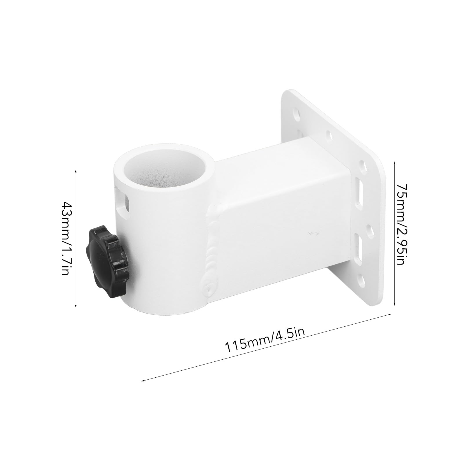Jectse Support Mural en Alliage D'aluminium Haute Résistance pour Disque Rectangulaire V2, Installation Facile pour Antennes TV Extérieures, Extensions WiFi