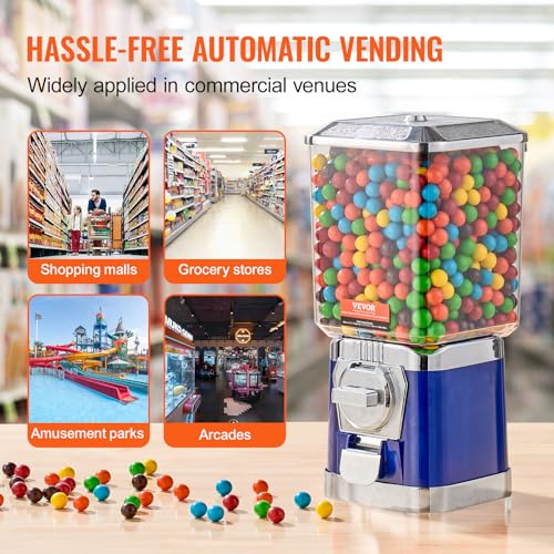 Image of VEVOR Vending Machine, Classic Gumball Bank, Huge Load Capacity Candy Gumball Machine, Mini Vending Machines, Gumball Dispenser Machine for Kids, Perfect for