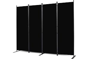 Room Divider Blocks: 4-Panel Folding Privacy Screen for Versatile Space Management