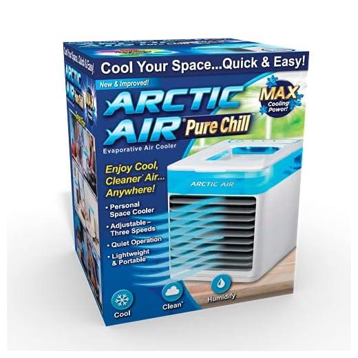 Ontel Arctic Air Pure Chill Evaporative Ultra Portable Personal Air Cooler with 4-Speed Air Vent