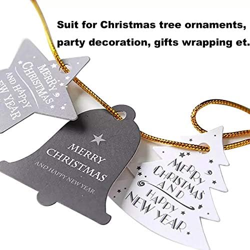 QISF Christmas Ornament String Gold Thread Twist Ties with Snap Fastener for Jewelry Cord DIY Craft String Thread and Packing String (100PCS)