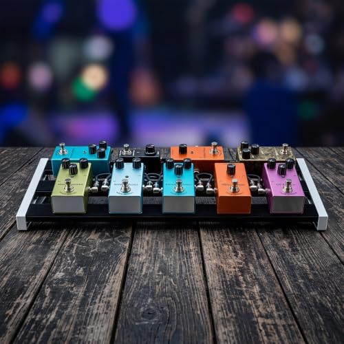 BETOOKY Aluminiowa Montażowa Do Efektów Gitarowych Cali Organizer Kompaktowy Rack Efekty Do Gitary Elektrycznej i Basu Srebrny