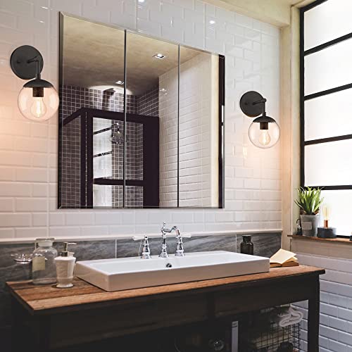 Image of Design House Cyprus 30-in. Wide Medicine Cabinet, 3 Frameless Mirrored Doors, 2 Adjustable Shelves, Pre-Assembled, Surface or Recess Mounted, White, 30.0 in. W x 4.4 in. D x 30.0 in. H, 59749 | Adjustable Shelves, Wall Mount, Contemporary /Modern, Wood, Bath, 597492