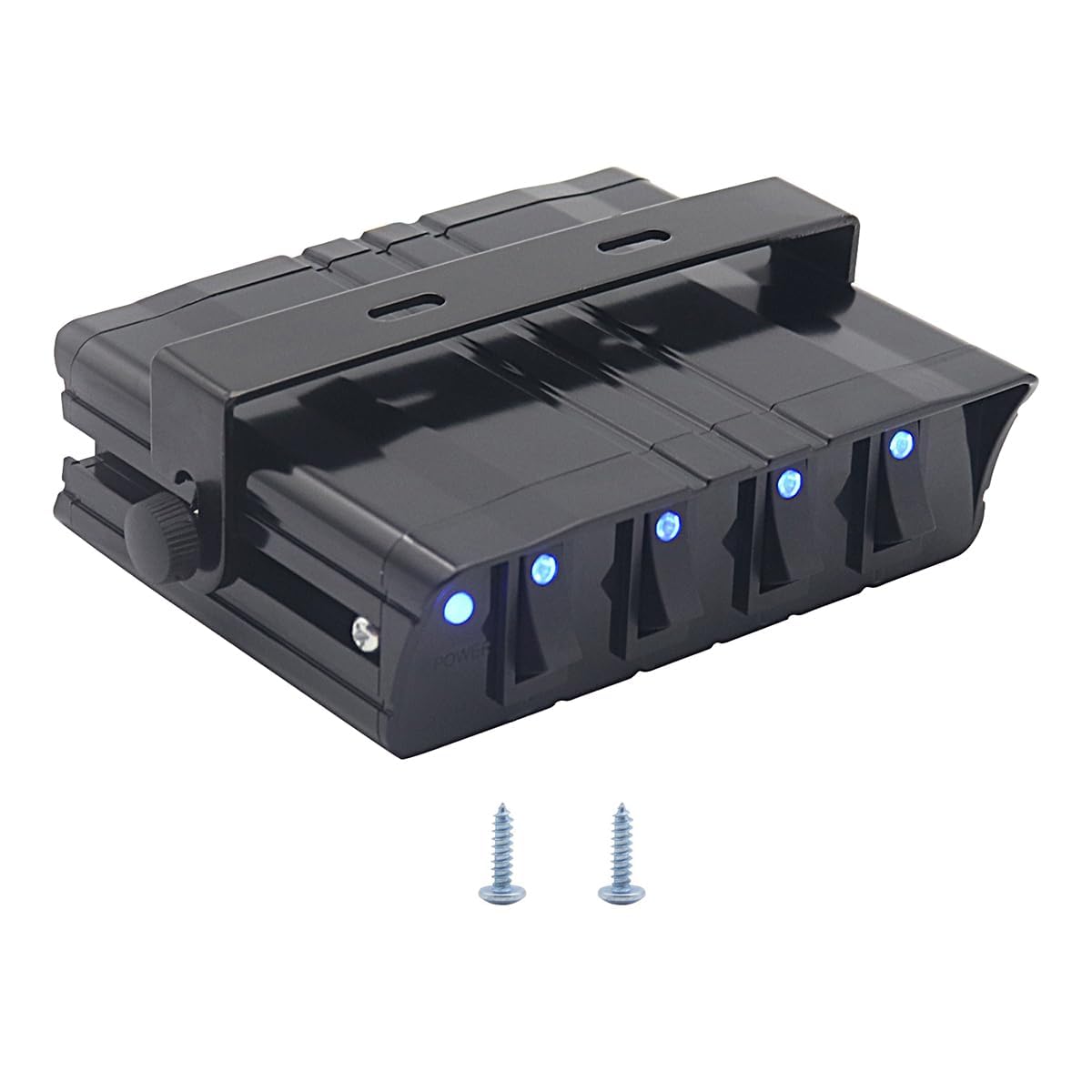 6 Gang Rocker Toggle Switch Panel Box SPST 12V On/Off Switch Panel Box 40 Amp Max for Auto Boats Marine Cars RVs Campers Trucks