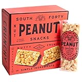South 40 Snacks Peanut Bar, Extra Crunchy Nut Snack Bar, Simple Ingredients, Honey and Sugar, Delicious Healthy Protein Nut Clusters, Individually Wrapped, 7 Grams of Protein (40g Bar, Pack of 12)