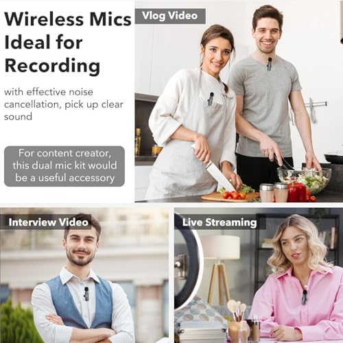 Image of BOVTY Omnidirectional Lavalier Wireless Microphone for Type-C Android & iPhones, Noise Reduction Lapel Mic for Youtubers, Video Recording, Facebook Live, and Streaming.. (Black)