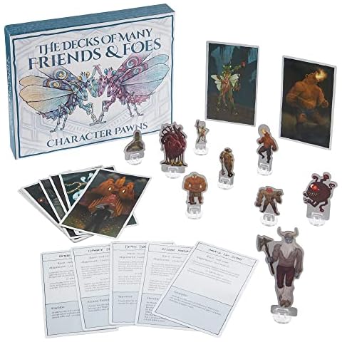 Stratagem 49 Hand-Illustrated Colorful Fantasy Tabletop Role Playing Game| DND |The Deck of Many Friends & The Deck of Many Foes +Pawns Cover