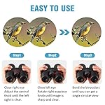 10x42 Binoculars for Adults - Professional HD Roof BAK4 Prism Lens Binoculars for Bird Watching, Hunting, Travel, Sports, Cruise, Concert, with Carrying Bag - Image 5