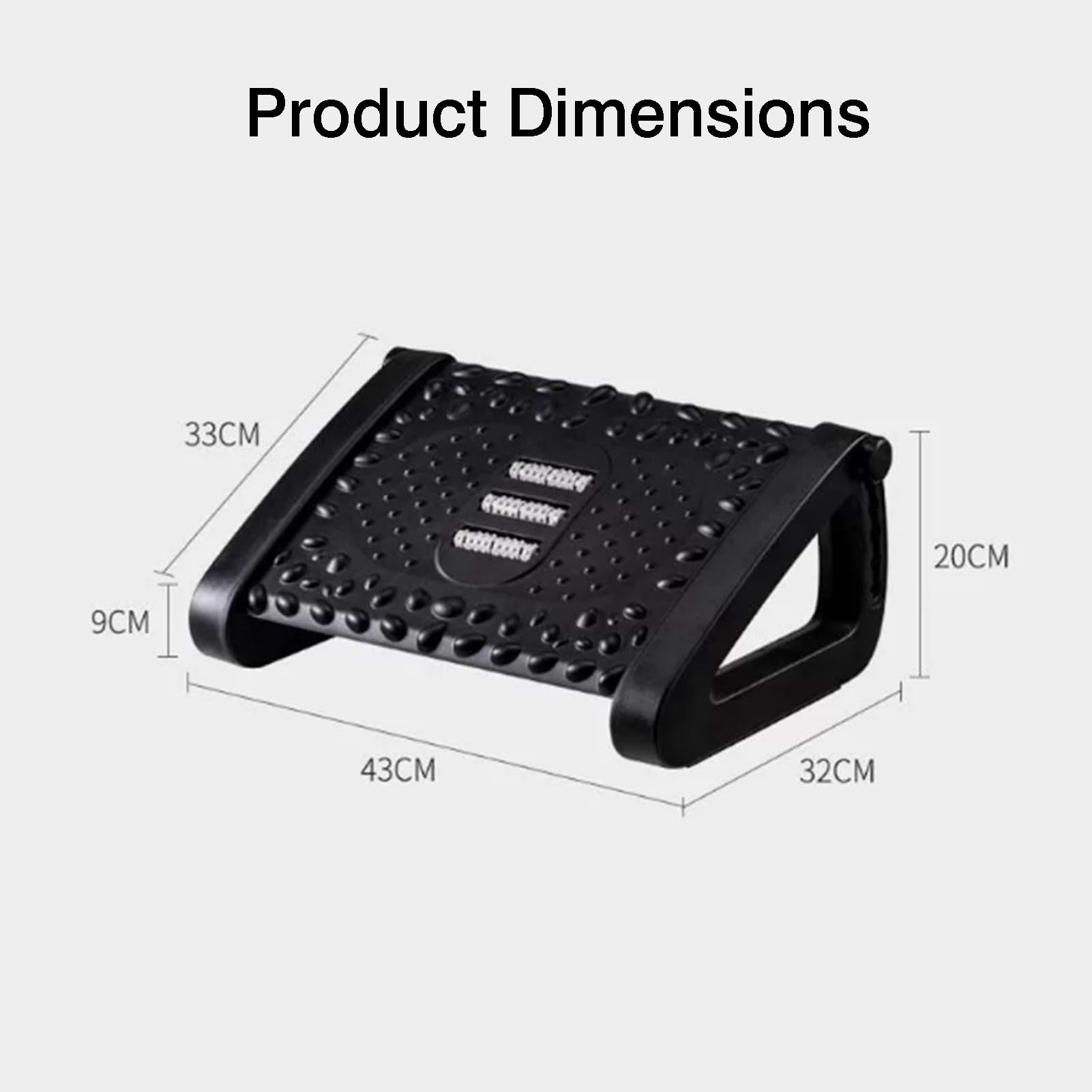 Fußstütze Unter Dem Schreibtisch For Unter Dem Schreibtisch Bei Der Arbeit, Ergonomischer Fußhocker Mit Fußmassagerolle, Maximale Belastung 150 Kg, Zur Verbesserung(Color-2)