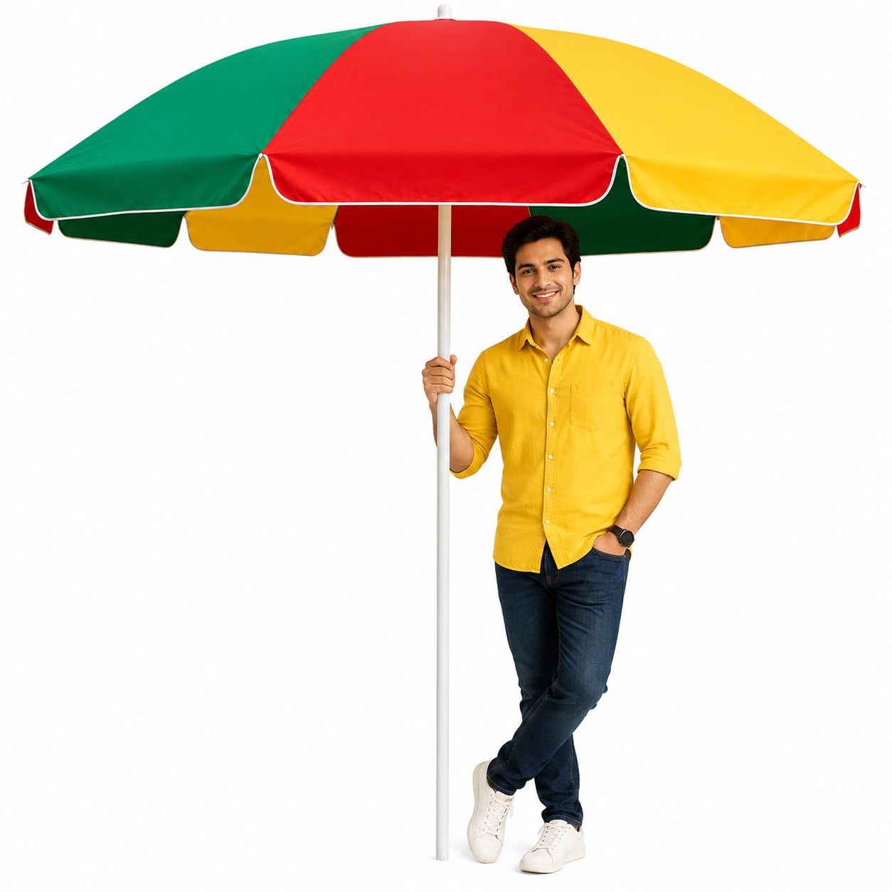 Garden Umbrella 7FT Outdoor Umbrella Deck Use Garden Umbrella Garden Shade Terrace Use Outdoor Use Portable Shade Home Garden Use (Multicolor)-image-42