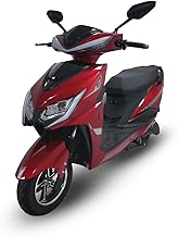 MIOOX Electric Scooter with 48V 30AH Lithium Battery, 60-80km Range, 45km/h Speed, Disc & Drum Brakes, LED or LCD Headlight, Comfortable Seat, Non-RTO, 3-Year Battery Warranty (Red)