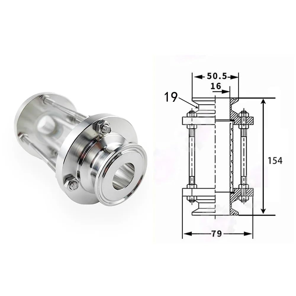1pc FIT TUBE OD 19MM SS304 Stainless Steel Homebrew Fitting LLBOGRGGN