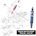 Roykaw Golf Cart Front/Rear Shock Absorber Kit Heavy Duty Coil Over Shocks Compatible with EZGO TXT/Medalist 1994-up Gas & Electric Models, 2 Packs, OEM# 70928-G01, 76418-G01, 70630-G01