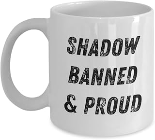 Shadow Ban Coffee Mug, Social Media Censorship, Shadowbanning Mug, Firearms Shadow Ban, Political Statement Shadow Ban, Student Gift, Military Gift