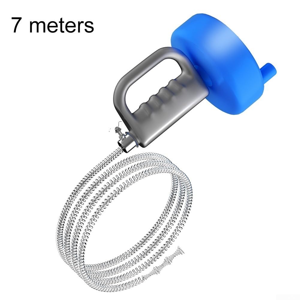 Outil de débouchage de tuyau, 10 mm galvanisé pour déboucher les canalisations et les canalisations - Débouchage sans effort - Pour plomberie et égout - 7 m