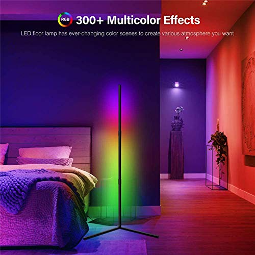 Lampadaire RVB intensité variable 20W projecteur d'ambiance de décoration de maison noir
