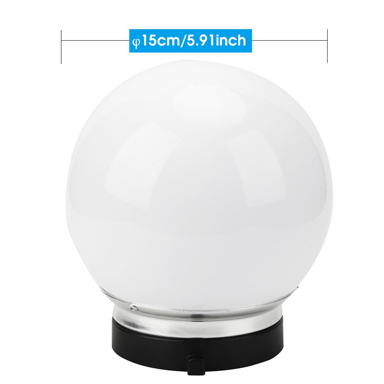 Sfera di Luce Morbida per Accessorio Fotografico, Diffusore Sferico Traslucido da 15 Cm Sfera di Luce Morbida per Accessorio Fotografico con Supporto Bowens