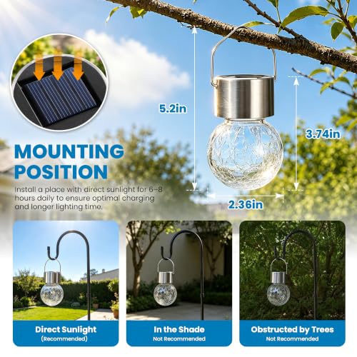 SOLPEX Solar Hanging Lanterns Solar Christmas Lights Outdoor Ornaments 12Pc - image 6