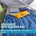 NewDoar Sleeping Bag Liner 215 * 85cm Portable Lightweight Travel Sheet with Pillow Slot Ultralight Soft Camping Sleeping Bag Liner Pongee Fabric for Camping Hiking Backpacking Hotels Hostels