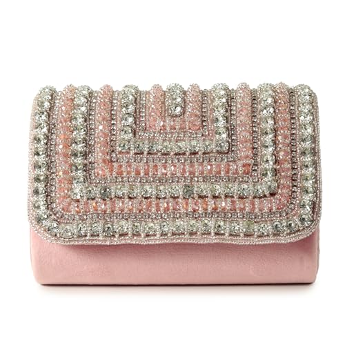 Image of THE TAN CLAN Nysa Beige Flap Over Clutches for women Bag for Women- Elegant Evening Handbag, Stylish Purse
