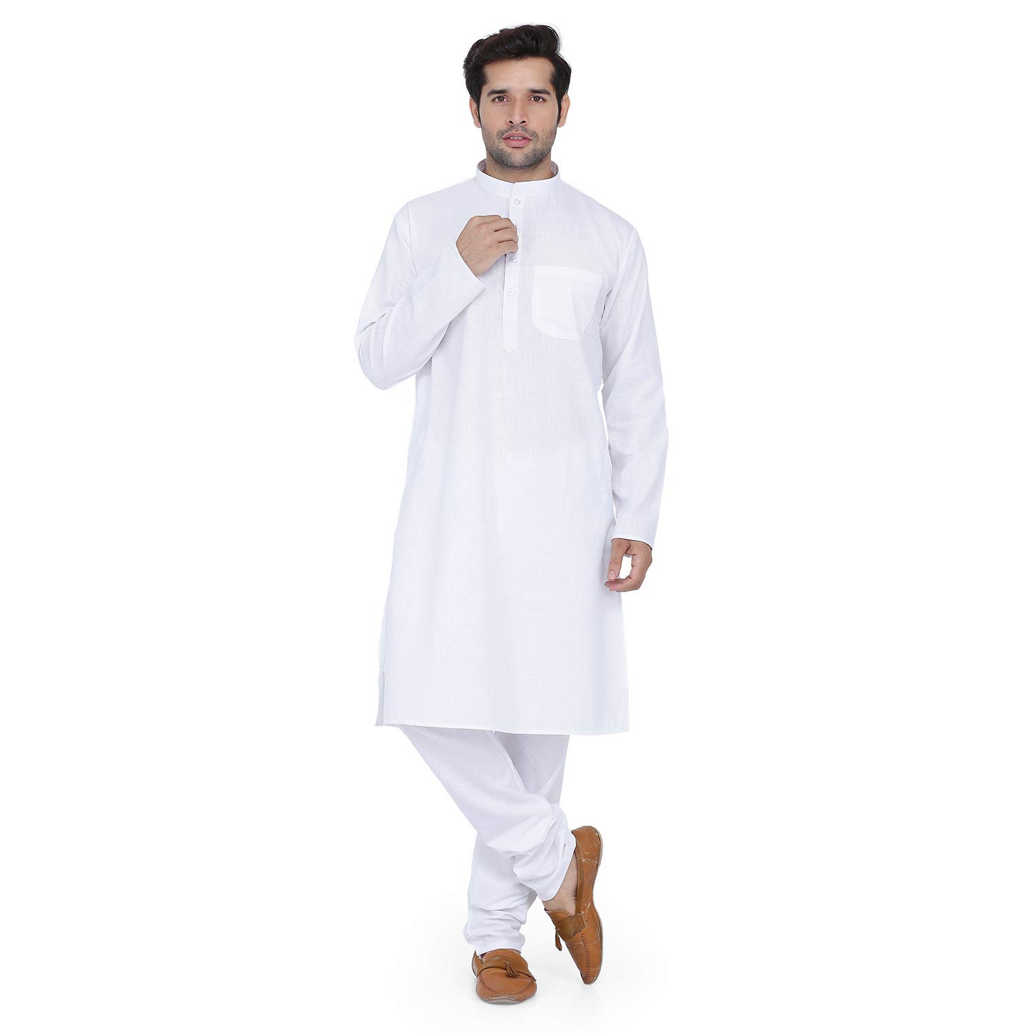 Mens Cotton Kurta Pyjama Set