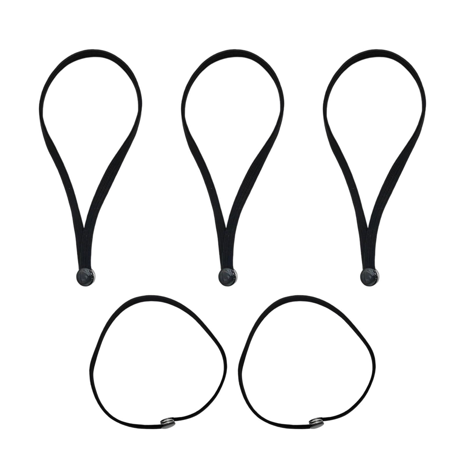 Maxtonser 5PCS Press Button Hair Ties Adjustable Hairbands for Thick Curly Hair Gentle Stretch Elastic Ponytail Holder for Women
