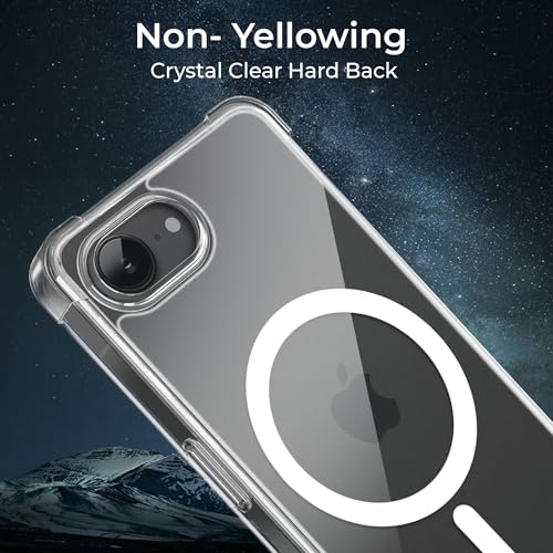 Image of A rtistque Clear Back Cover Case for iPhone 17e | Compatible with Mag-Safe | Premium Cover | Shockproof TPU Bumper | Slim Protective Design | iPhone 17e Back Cover - Transparent