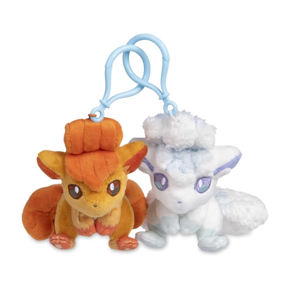 Pokemon Center Vulpix & Alolan Vulpix Parallel Pairs Two-Plush Key Chain