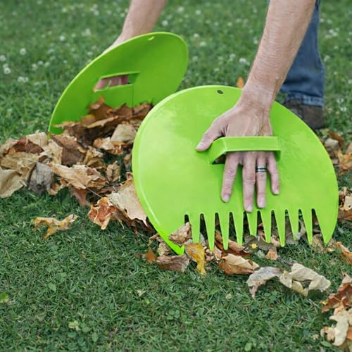 Image of Kraft Seeds Garden Tool Hand Leaf and Grass Collector Lawn Claw Leaf Scoop, Lightweight Plastic Rake for Garden Cleaning, Lawn Care, Yard Work & Outdoor Use