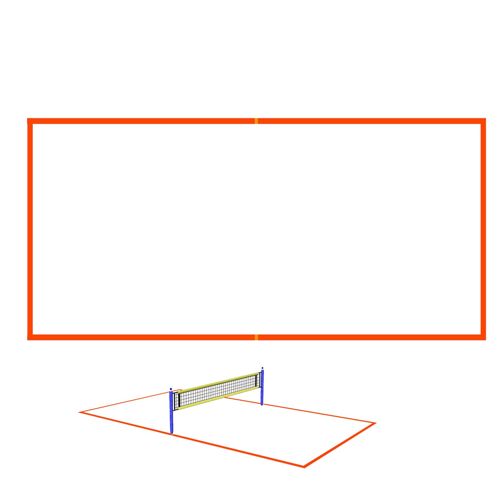 Lignes De Volleyball Pour La Plage | Lignes Professionnelles De Volleyball Sur Gazon, équipement De Courts De Tennis Réutilisables, Accessoires De Jeu Portables En Plein Air Pour L'entraînement