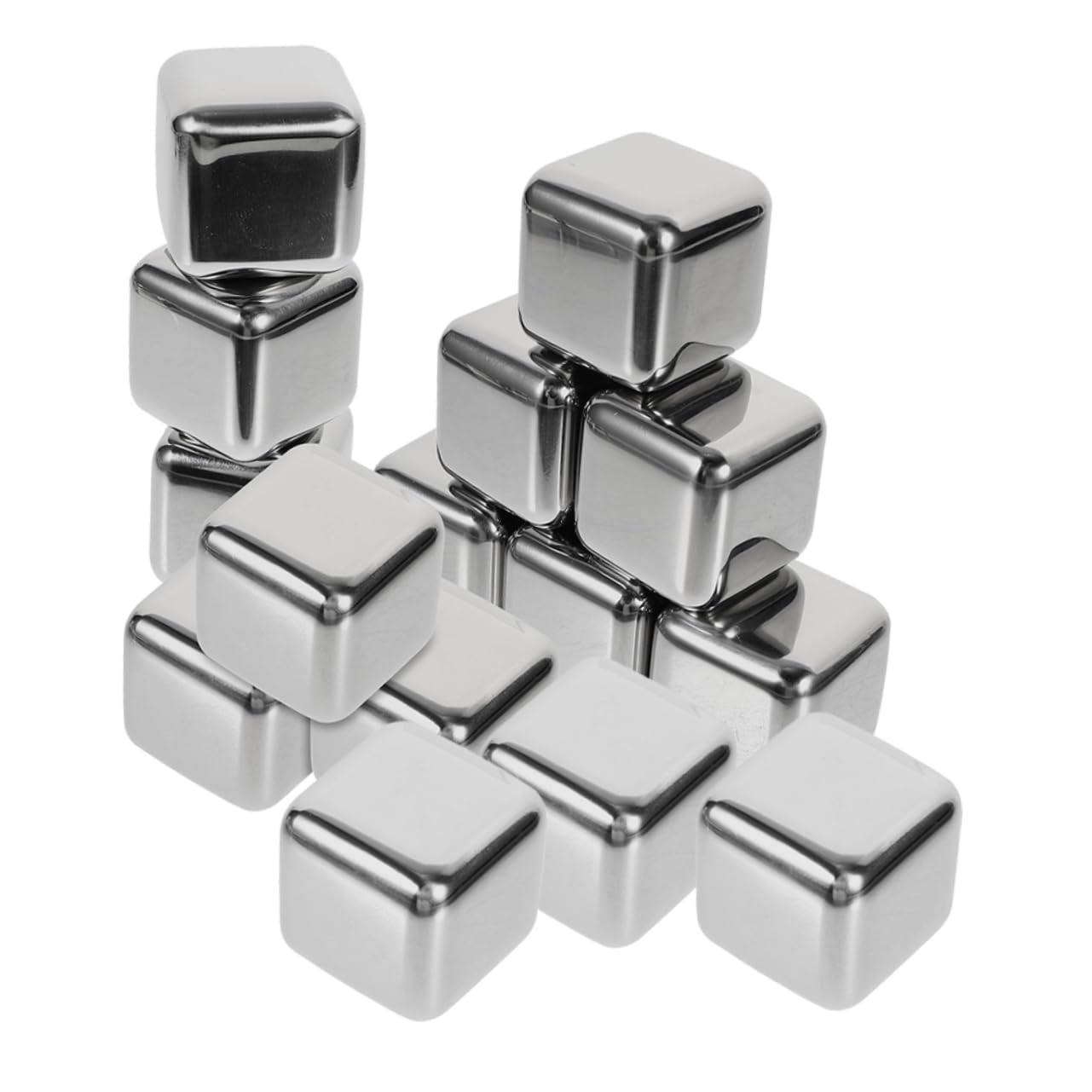 TOPBATHY Lot De 4 Moules Réutilisables En Acier Inoxydable Pour Pierres À Vin Motif Poker Pour Vin Rouge Bière Whisky 15 Pièces X 4