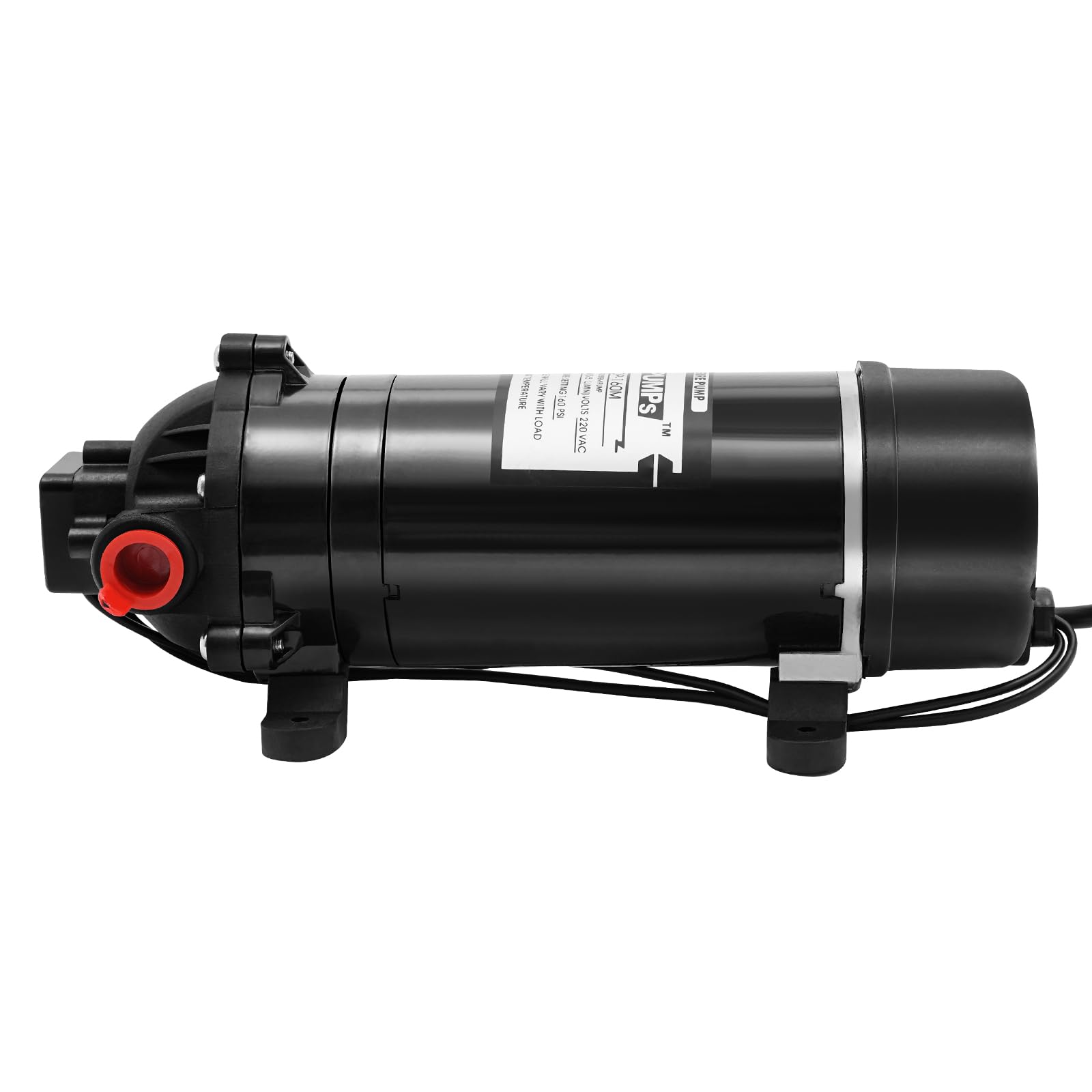 Bomba de agua, 220 V, 160 psi, bomba de presión autocebante, 120 W, 5,5 L/min, bomba de agua de diafragma, protección de presión, bomba de alta presión, para caravanas, barcos, lavado