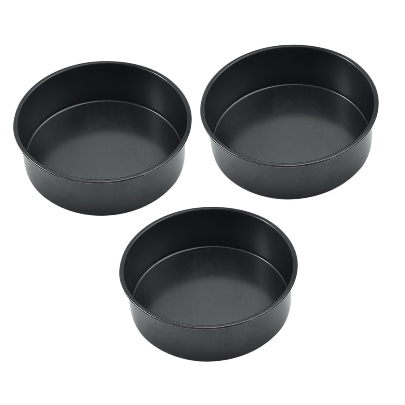 HAKIDZEL 3pcs Carbon Steel Non Stick Baking Pans with Removable Bottom for Cakes Bakeware for Chiffon Cheesecake and More for Home Baking