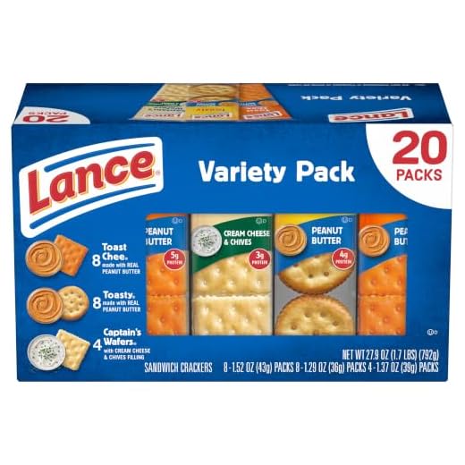 Lance Assorted Sandwich Crackers, 20 Count Variety Pack