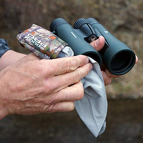 Spudz Pro | 10" X 10" Microfiber Cloth Screen & Lens Cleaner W/ 4Ml Cleaning Spray Bottle | Alpine Mountain Camo | Fogzoff #TOP4