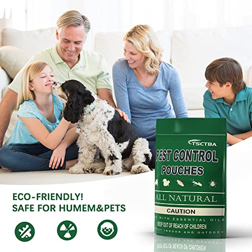 Tsctba Pest Control Pouches,Squirrel Repellent,Peppermint Oil Pest And Rodent Repellent,Mouse/Rat/Mice Repellent,Mosquito Repellent,Naturally And Strongly Repel Roach,Ant, & Other Pests -10Pouche #TOP6