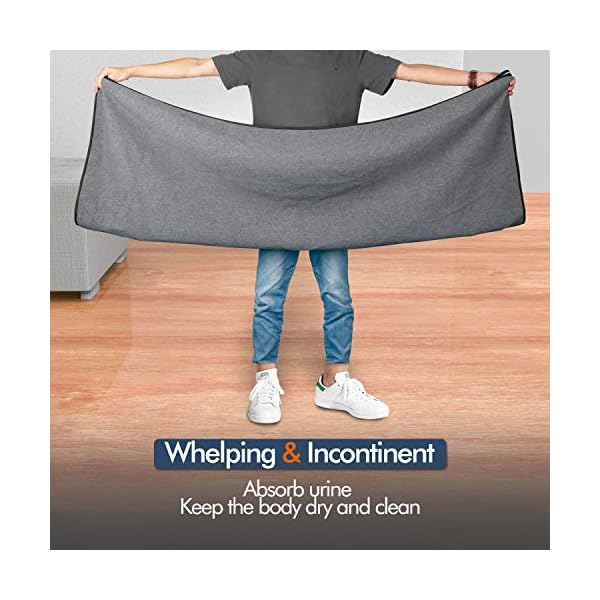 Gimars Upgrade Thicker 5 Layers Heavy Absorbency 72″x72″ Washable Pee Pads for Dogs, Non Slip Quick Dry Waterproof Whelping Pads Reusable Dog Mats for Training Housebreaking for Playpen Crate Kennel Gimars Upgrade Thicker 5 Layers Heavy Absorbency 72″x72″ Washable Pee Pads for Dogs, Non Slip Quick Dry Waterproof Whelping Pads Reusable Dog Mats for Training Housebreaking for Playpen Crate Kennel