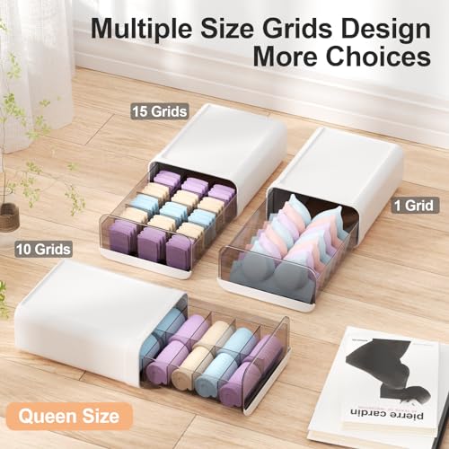 Underwear-Organizer-Drawer-15-Cells-Plastic-Sock-Underwear-Storage-Drawer-Stackable-Closet-Organizers-and-Storage-Box-for-Bras-Socks-Scarves-Ties-Belt-Queen-Size-White-1-Pcs