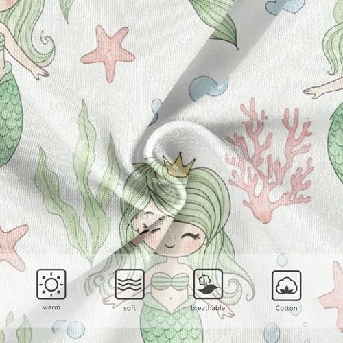 Cute Mermaids Corals Sea Bubble Girls Underwear Toddlers 2t Cotton Little Girl Panties Print Briefs Kids Undies3