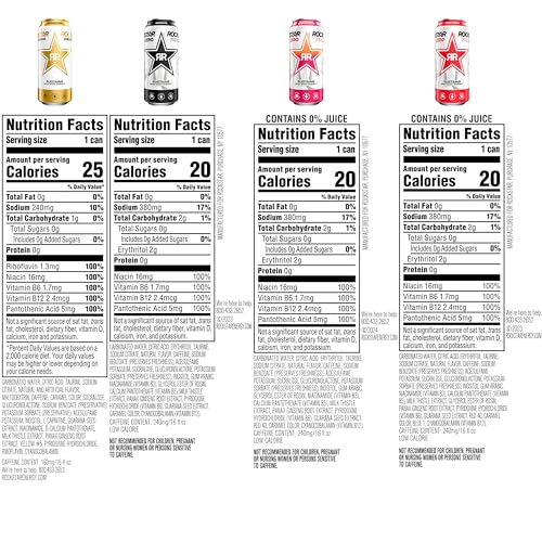 Rockstar ASD4FDGVFGBFD5 Pure Zero Energy Drink,4 Flavor Pure Zero Variety Pack thumb #5