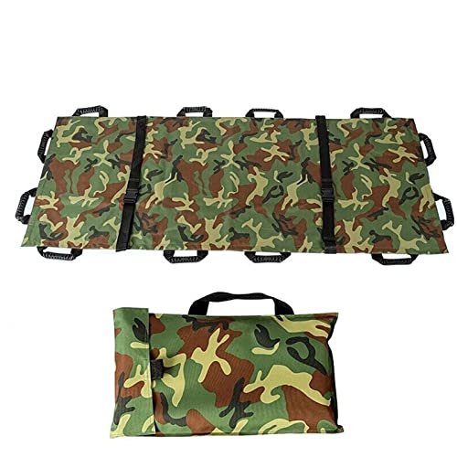 Camilla plegable portátil de lona Oxford impermeable con 12 asas para rescate