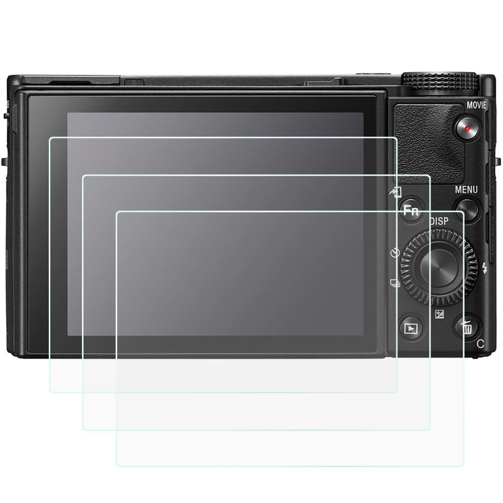 RX100 VII – Pellicola Proteggi Schermo Per Sony DSC-RX100M7 – Vetro Temperato 9H – Confezione 3 Pezzi
