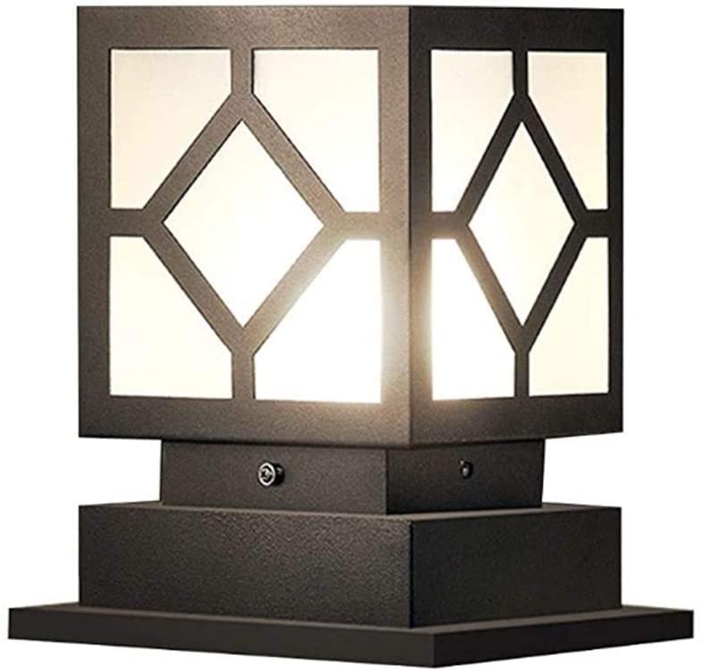 Luces solares para exteriores, poste de pared, luces LED, puerta, jardín, villa, puertas al aire libre, patio, garaje, tienda, parque, retro, loft exterior, farol de pilar